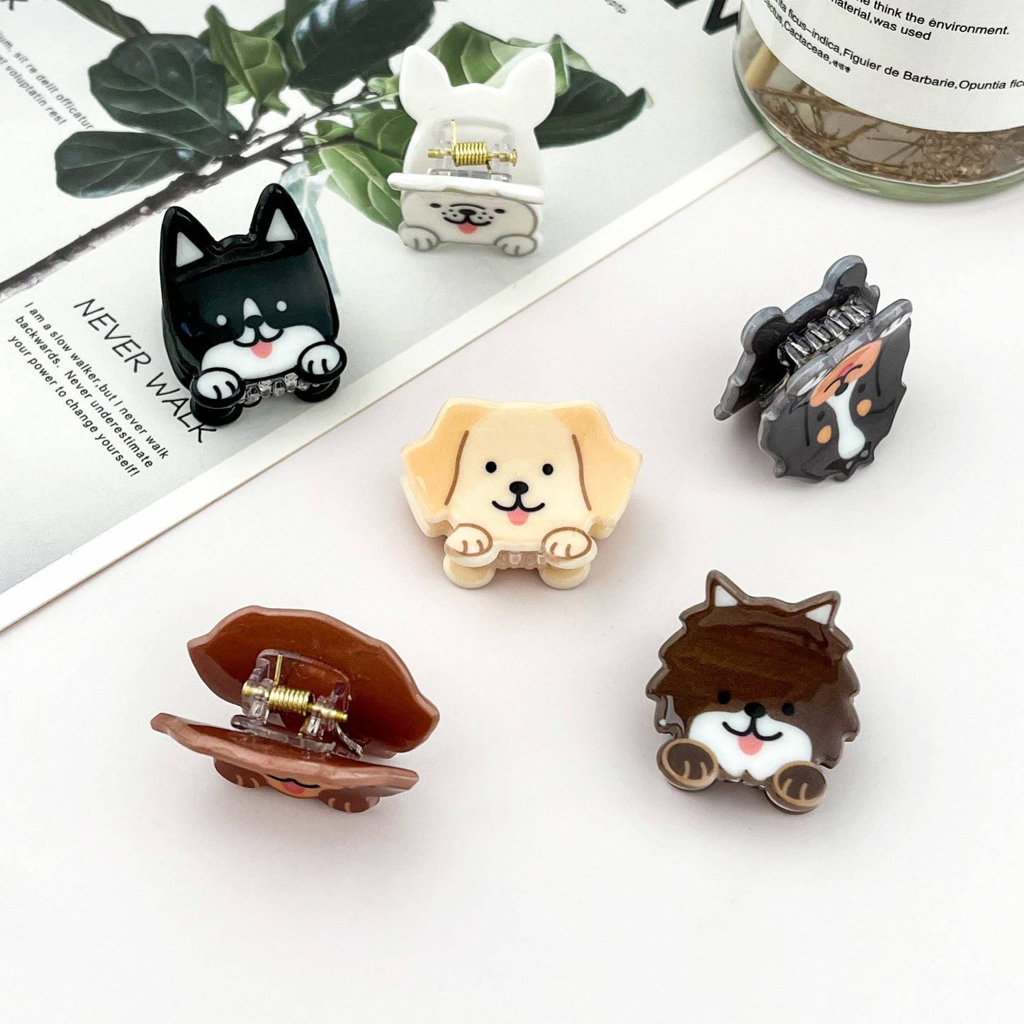 Mini Cute Dog Hair Claw Clip-puppy hair accessory