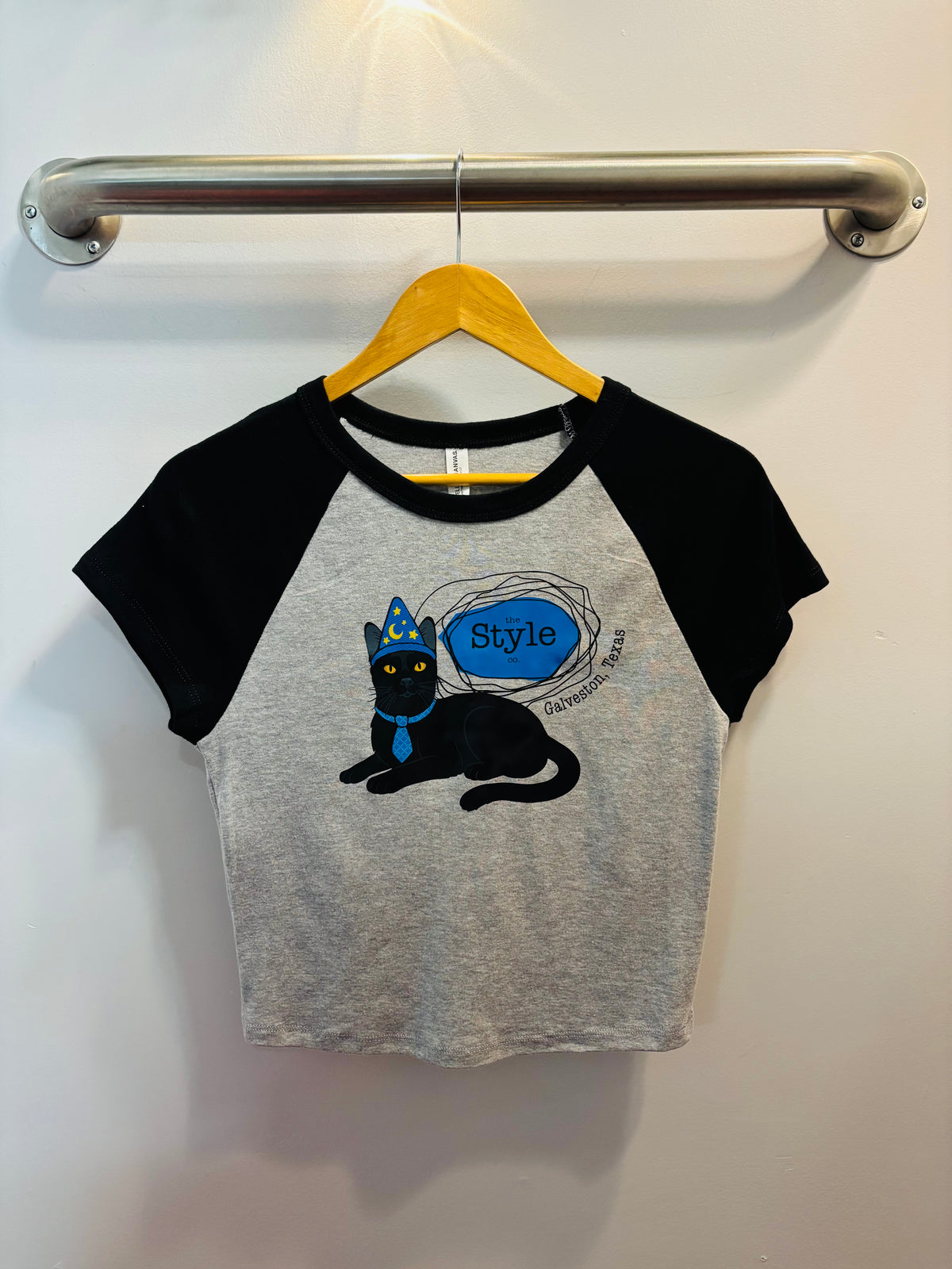 Salem Baseball Style Crop Top Tee