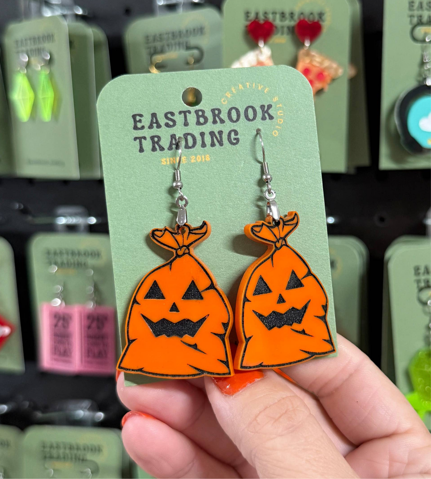 Halloween bag earrings