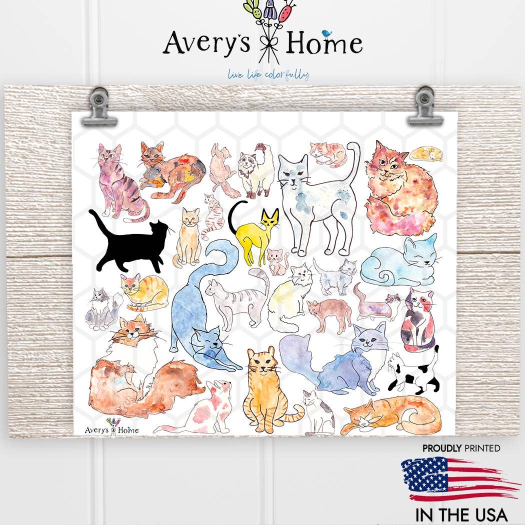 Cat Breeds Artwork Animal Pet Gift 20 oz USA Skinny Tumbler