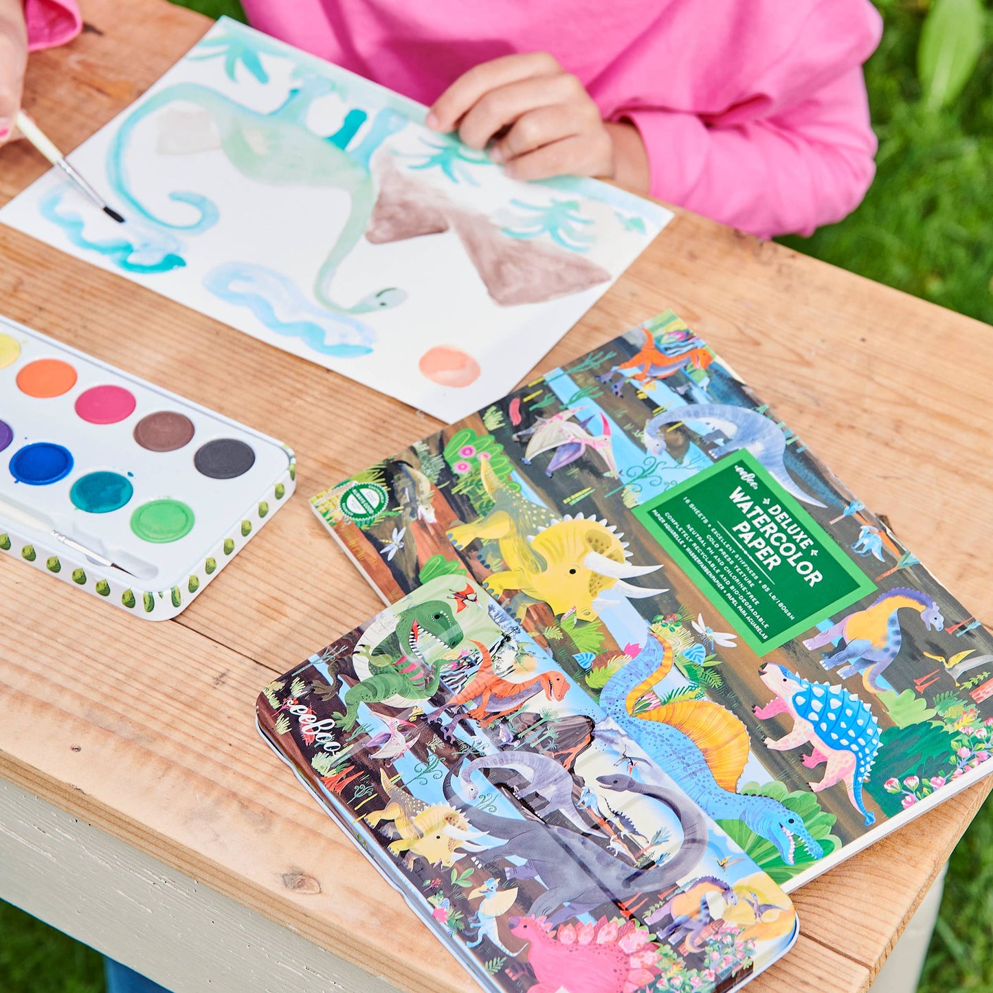 Dinosaur 12 Watercolor Paint Set