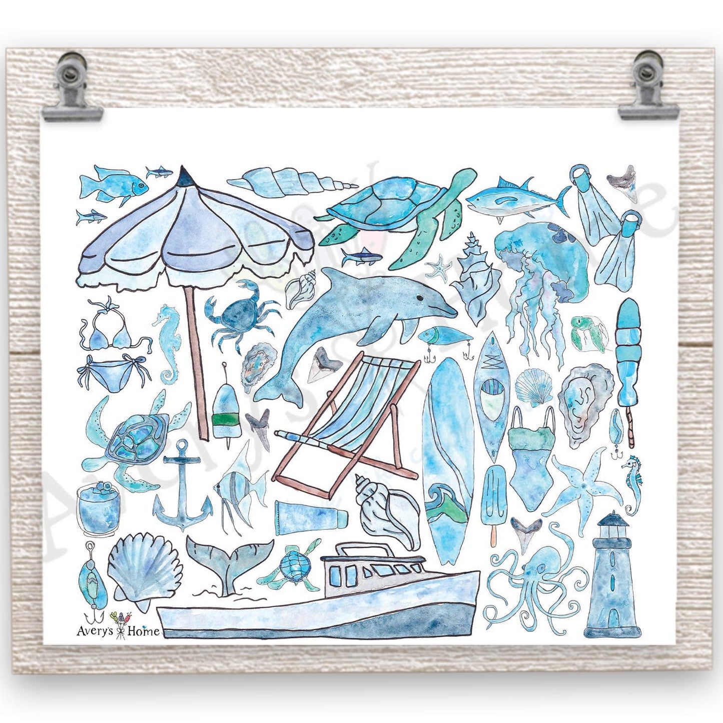 Blue Beach Day Memories 20 oz Tumbler