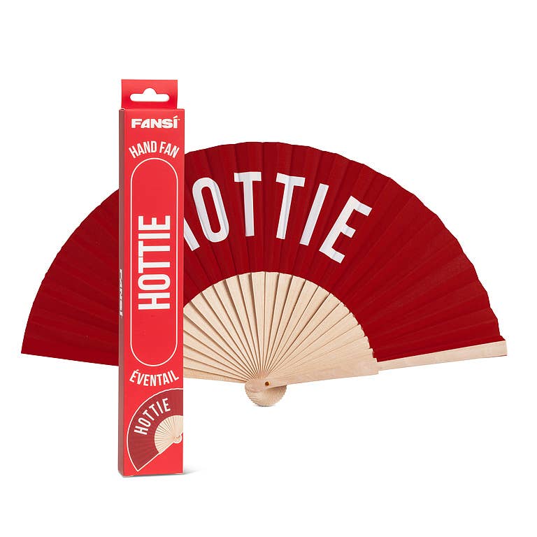 HOTTIE Hand Fan-Red-16"W