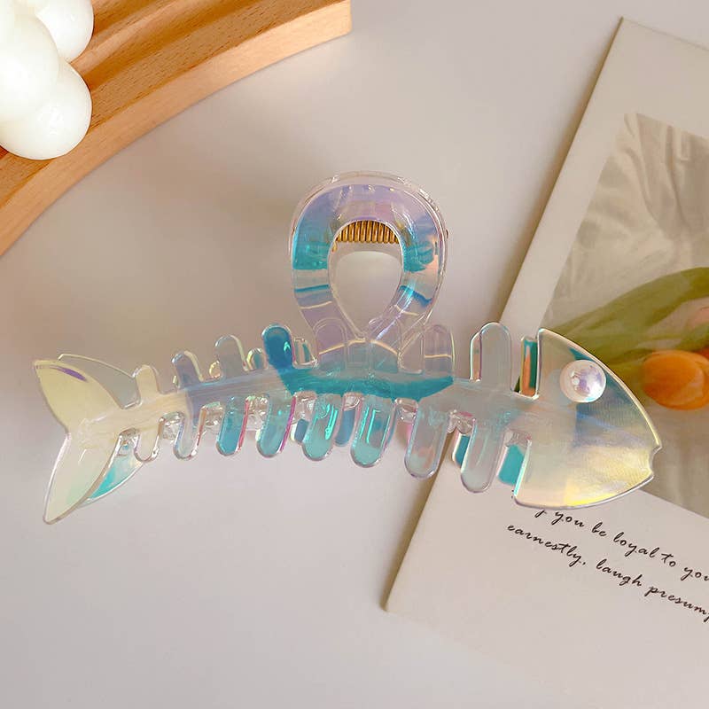 Iridescent Fishbone Clip