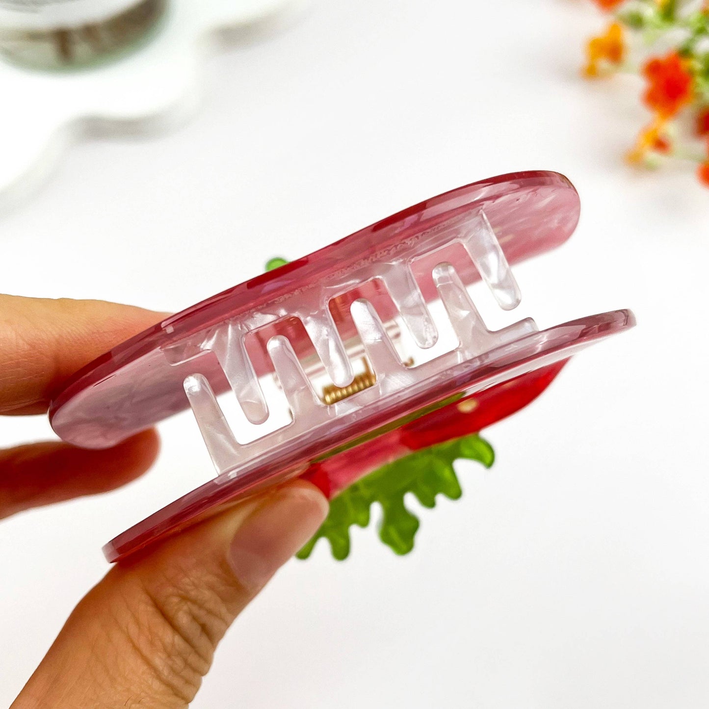 Half Tomato Print Acetate Claw Clip Fresh Summer Style