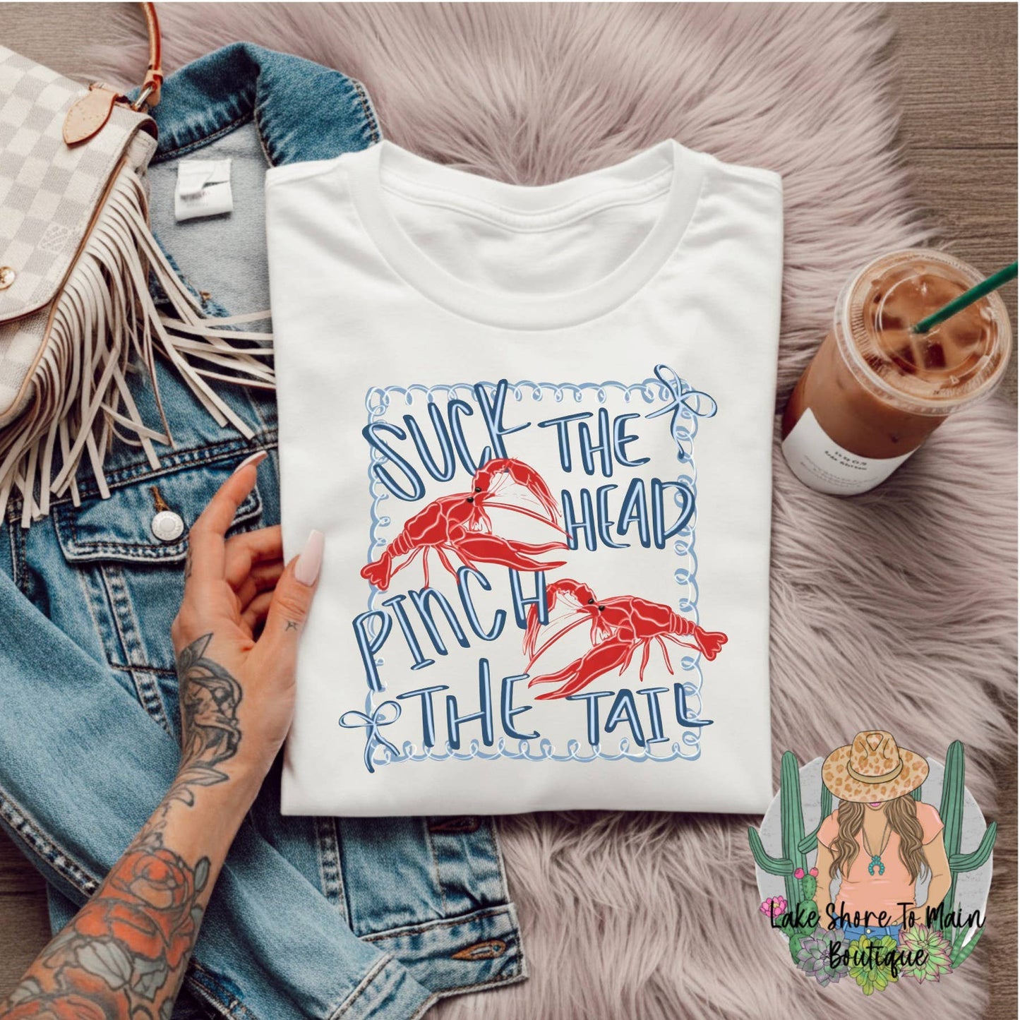 Suck the head pinch the tail