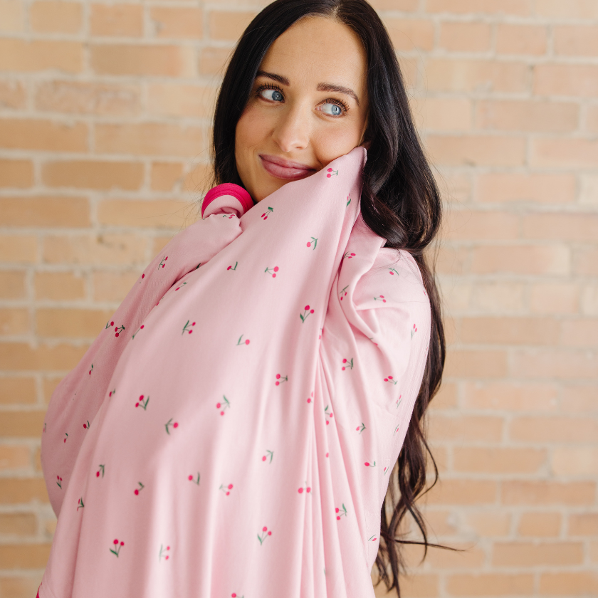 Cherry Swaddle Blanket