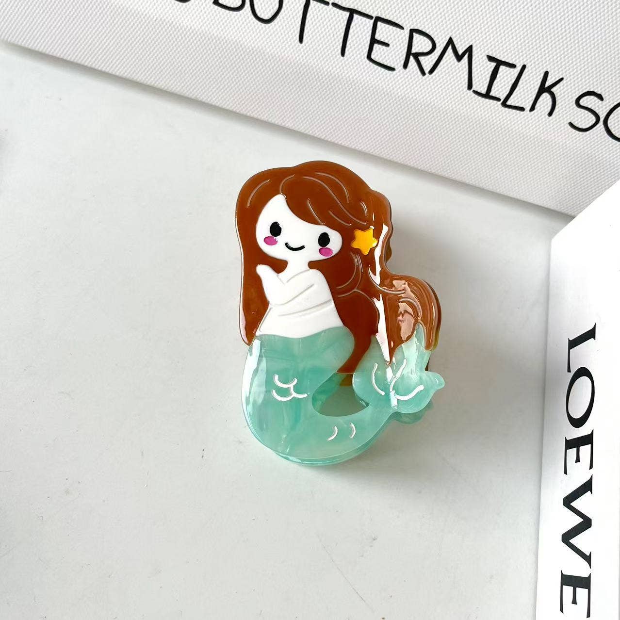 Cartoon Mermaid Acetate Hair Claw Clip