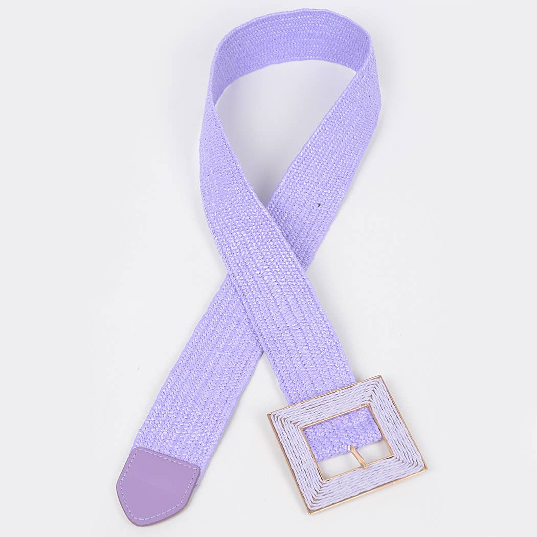 Square Buckle Stretch Belt