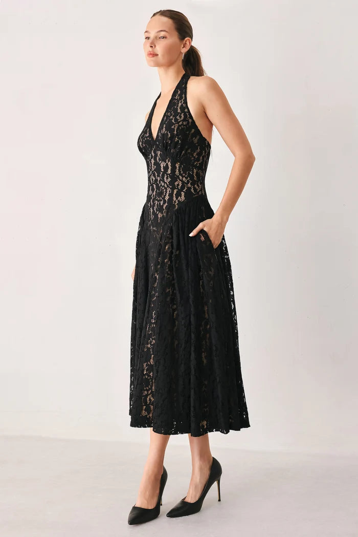 Bella Donna Lace Halter Dress