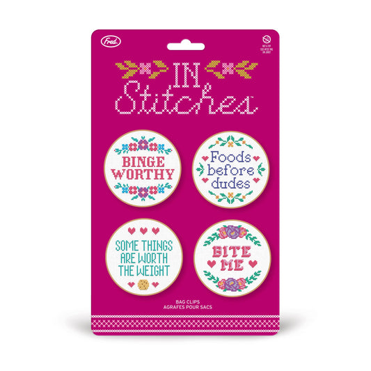 In Stitches - Cross Stitch Bag Clips