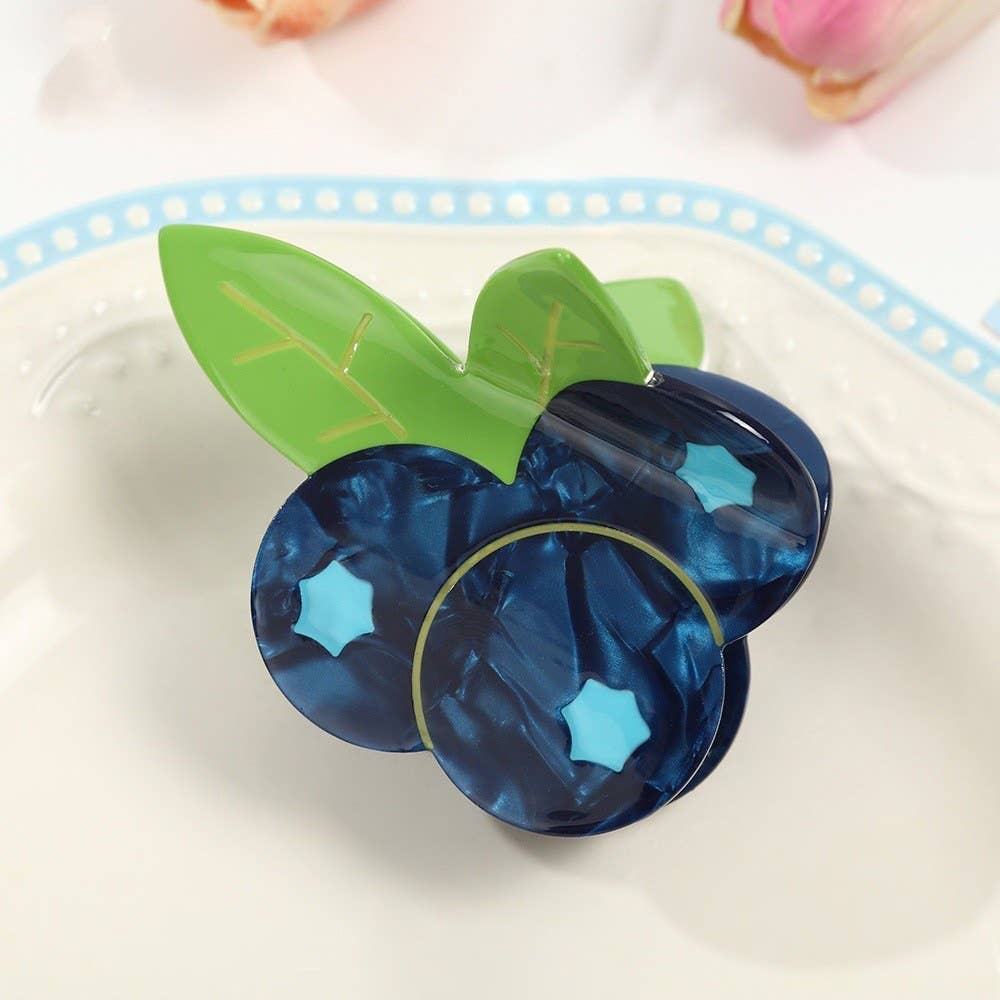 Vivid Blueberry Claw Clip