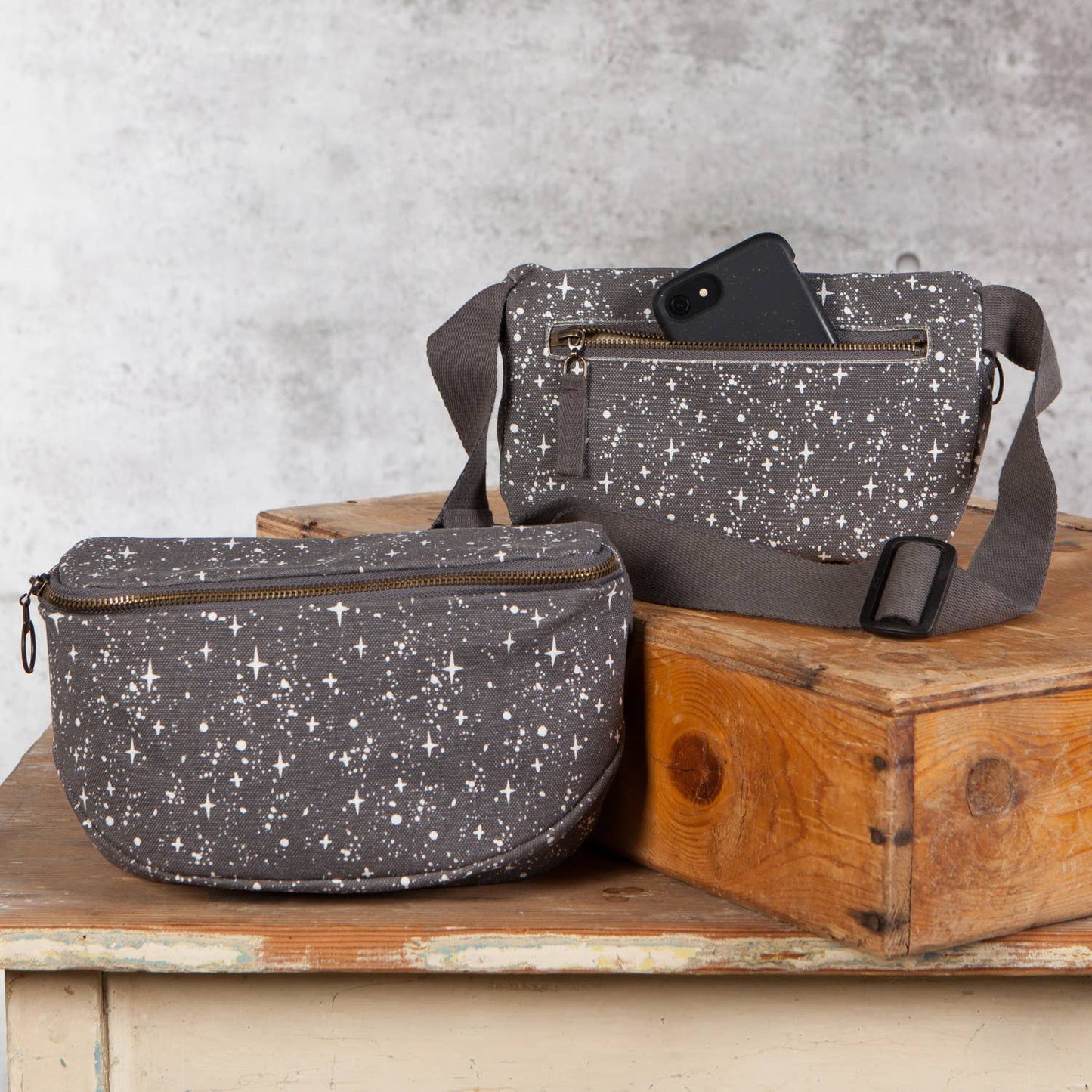 Danica Studio Far And Away Cotton Hip Bag Adjustable Strap