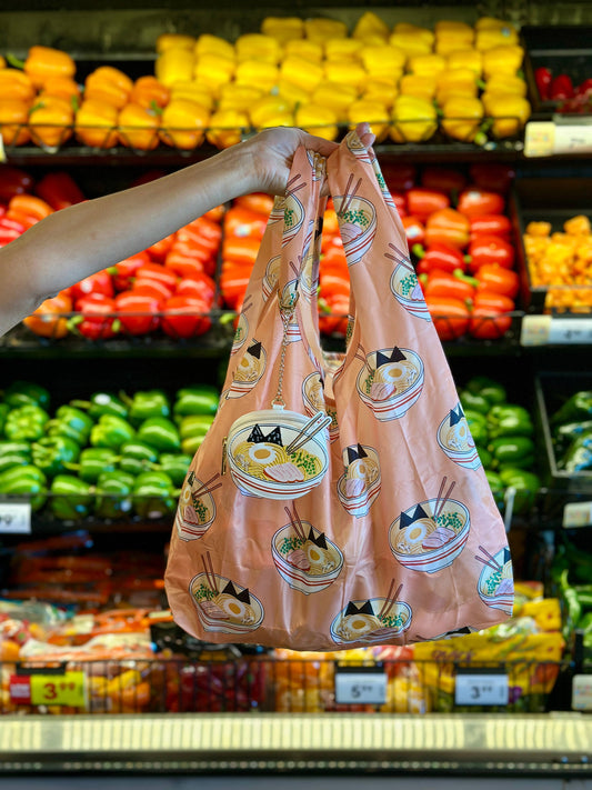 2-in-1 Bag Charm & Reusable Shopper Bag - Ramen Noodles