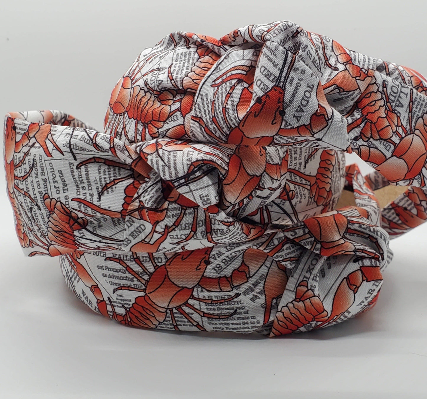Crawfish on Newspaper Headband