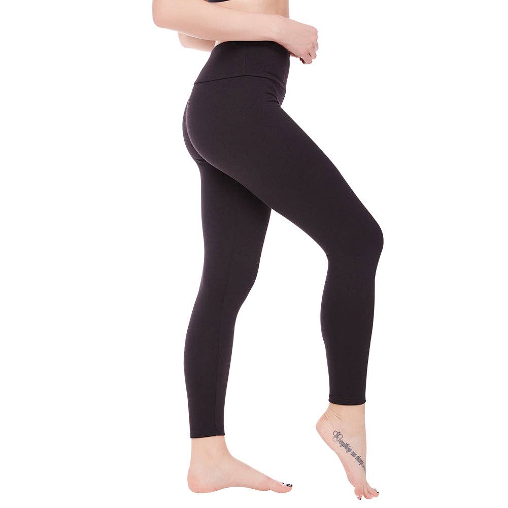 Black Cat Solid Leggings