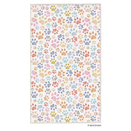 Paw Prints Pet Drying Microfiber Towel, Quick Drying Towel