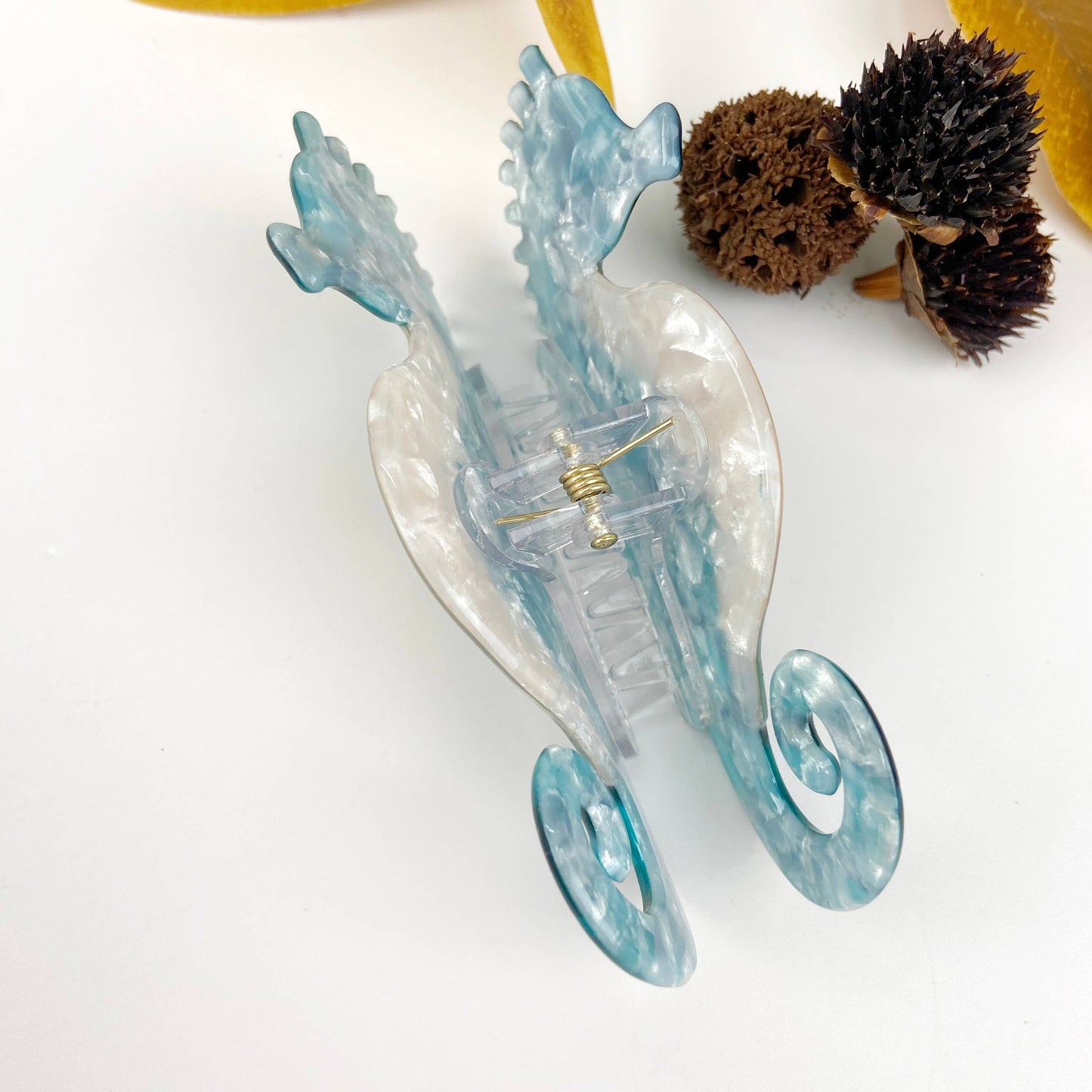 Green Seahorse Hair Claw Clip