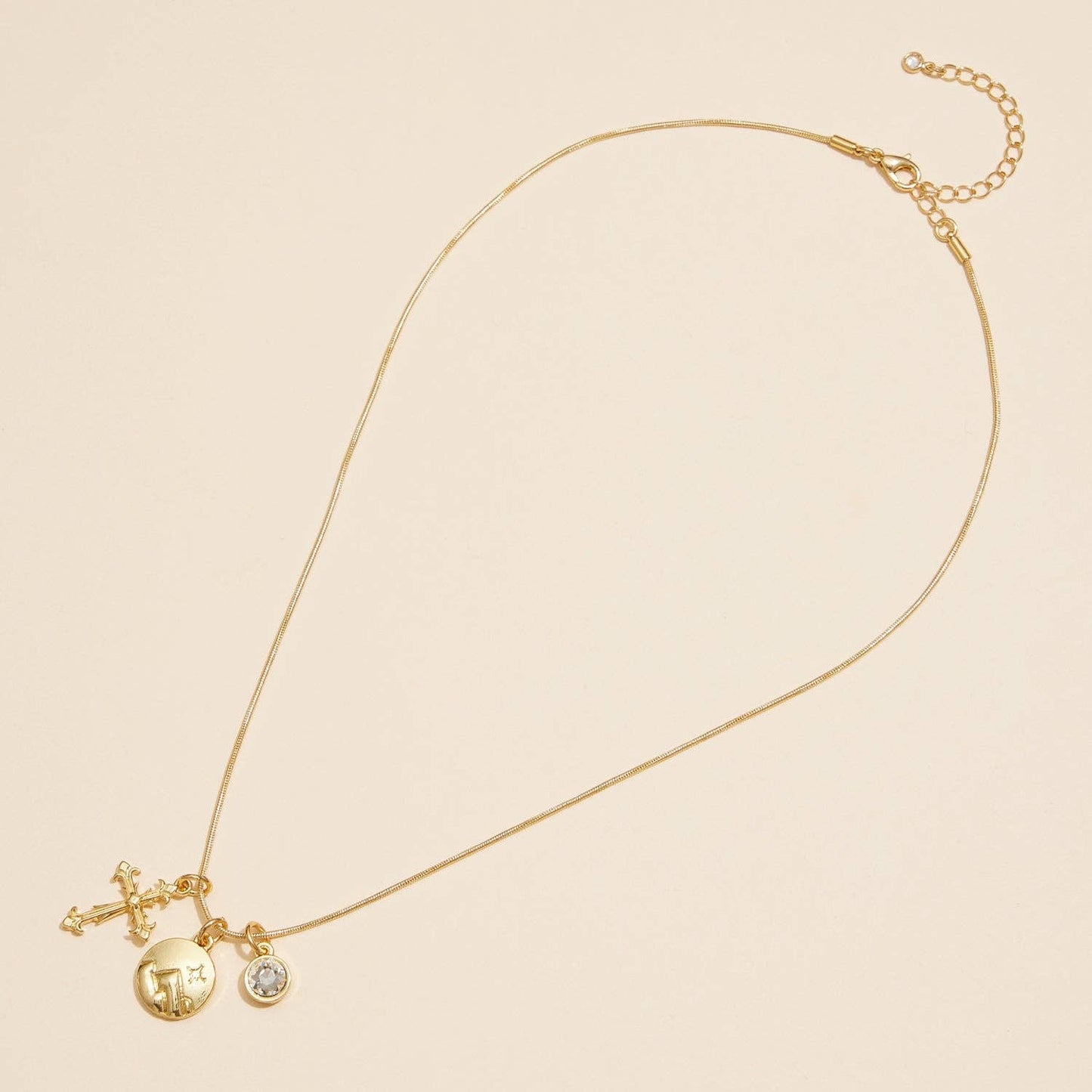 Faith and Adventure Gold Dipped 18K Charm Necklace