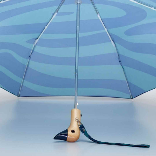 Blue Swirl Duck-Head Umbrella