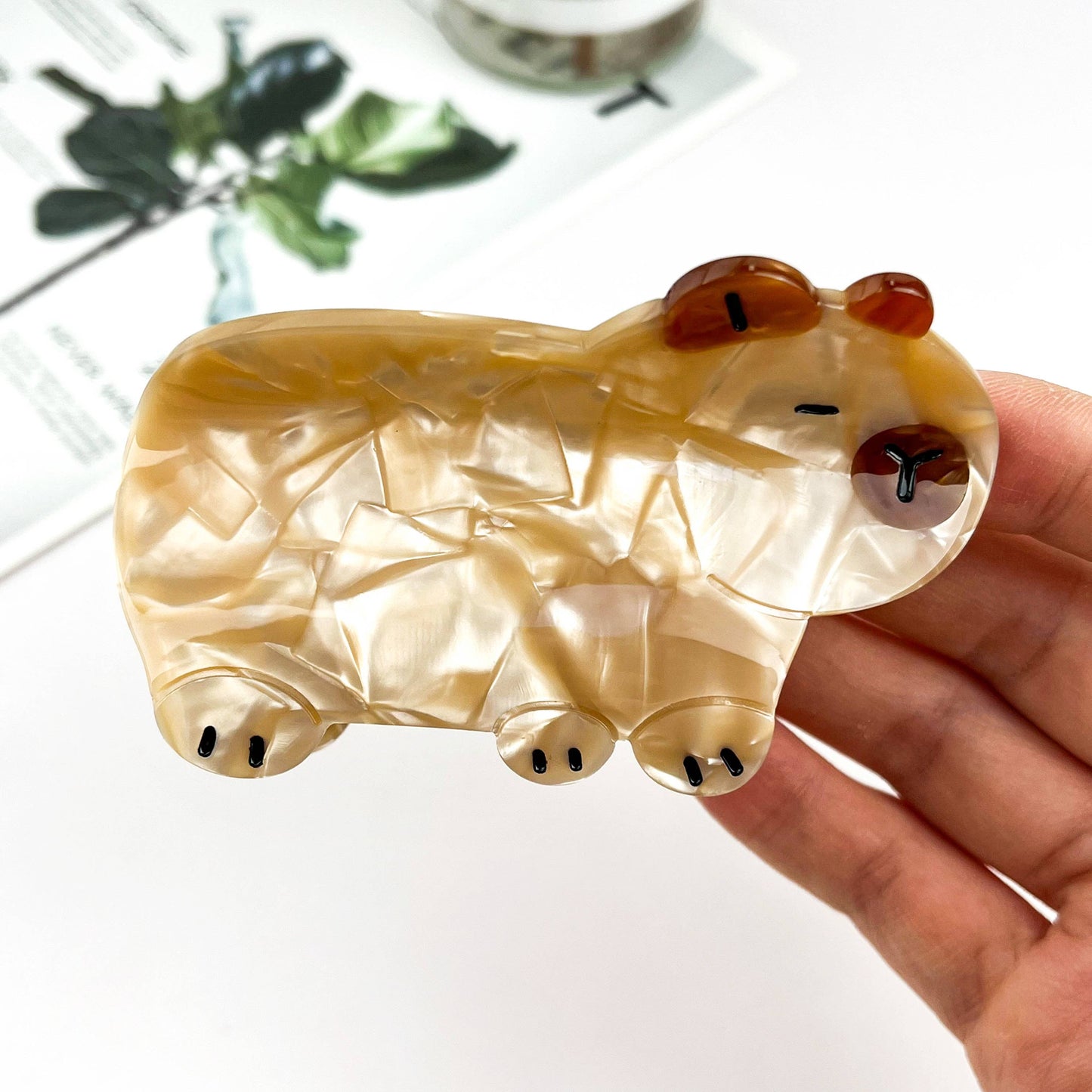 Capybara Acetate Hair Claw Cute Animal Clip