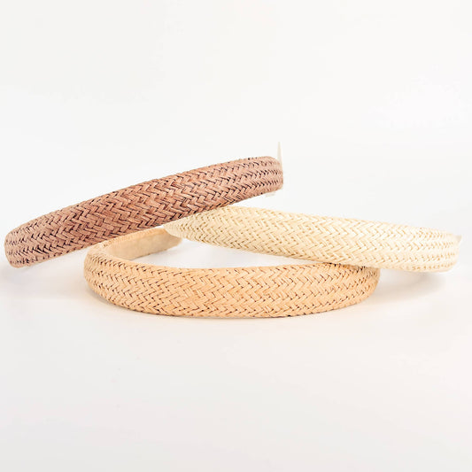 Skinny Natural Rattan Straw Headband