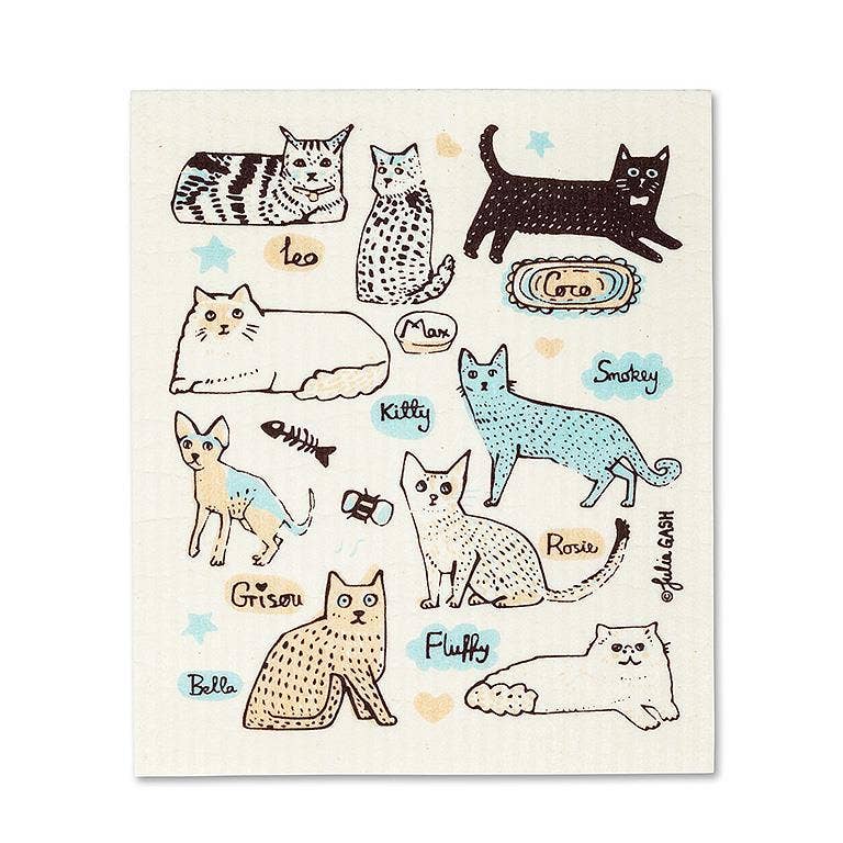 Cats & Names Dishcloths