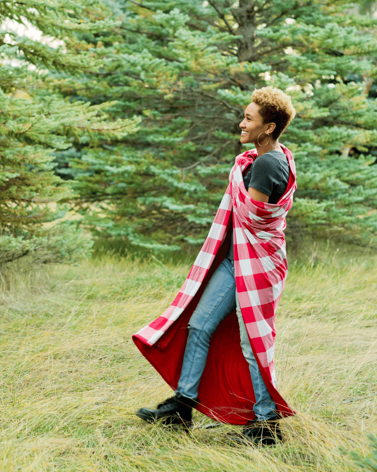 Red & White Buffalo Plaid Blanket