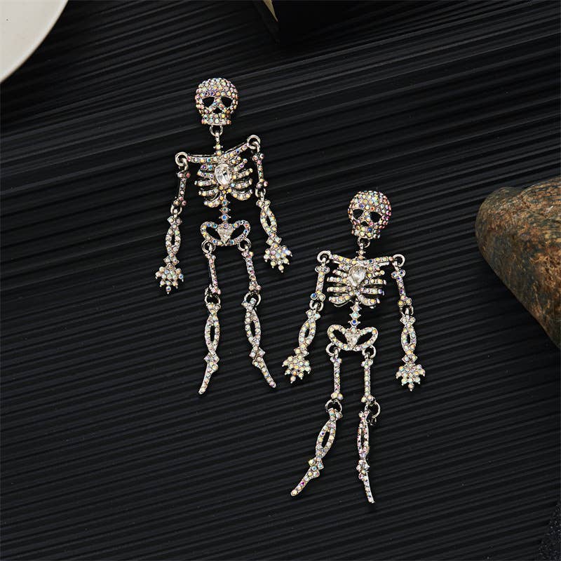 Creative Sparkly Skeleton Earrings