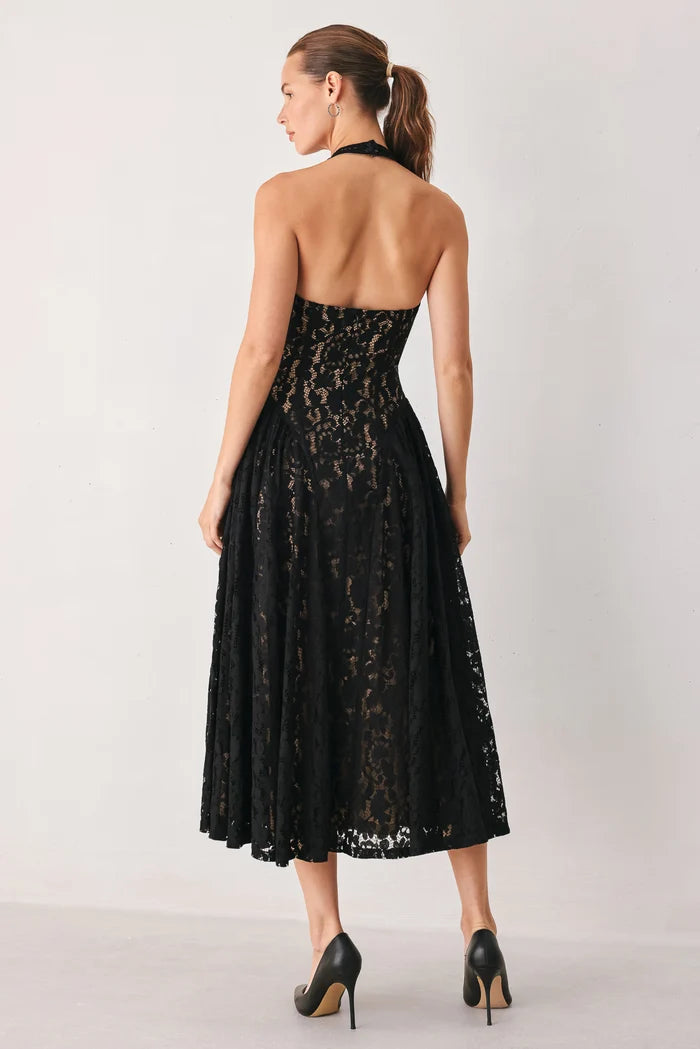Bella Donna Lace Halter Dress