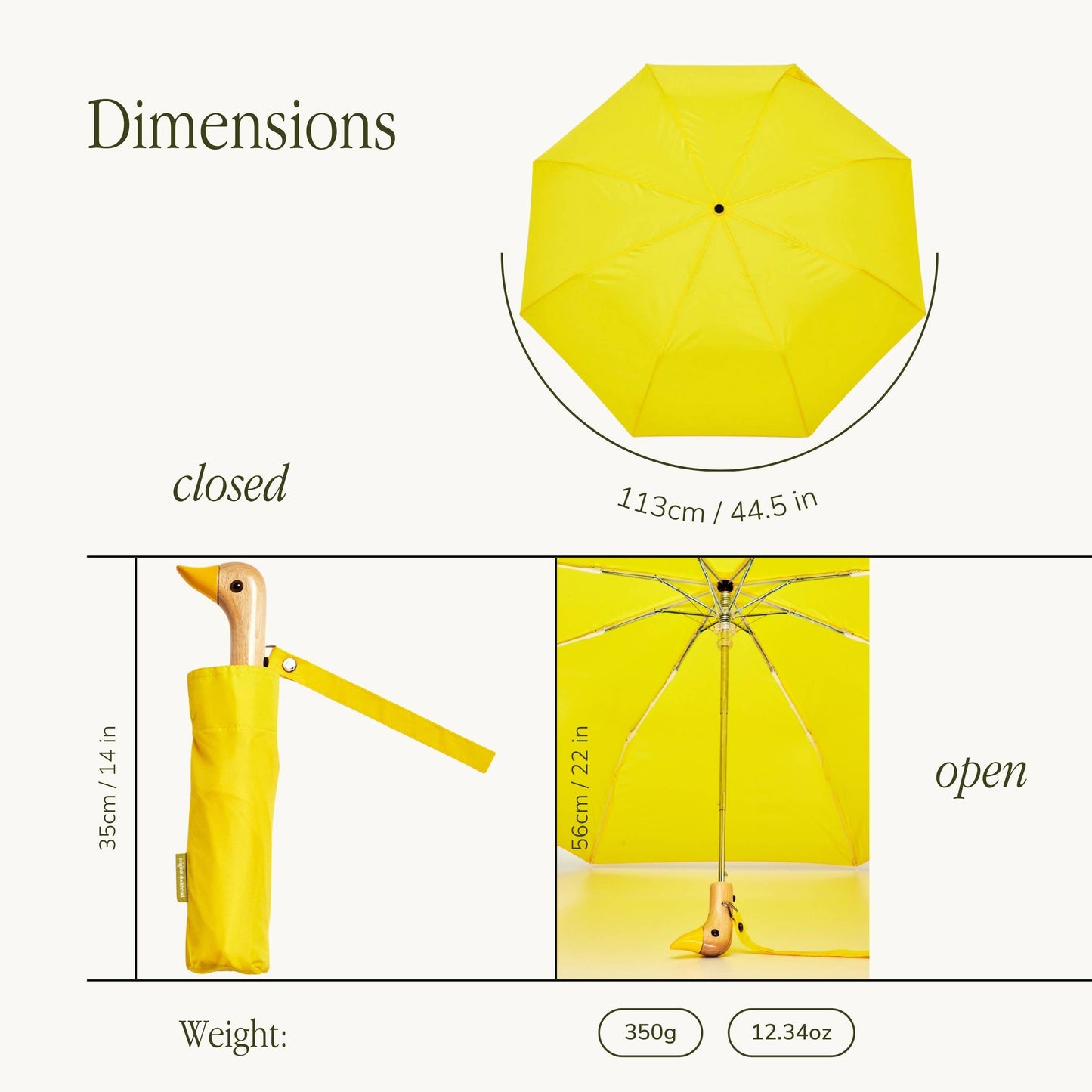 Summer Yellow Duck-Head Umbrella