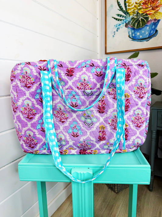 Purple Wildflowers weekender bag