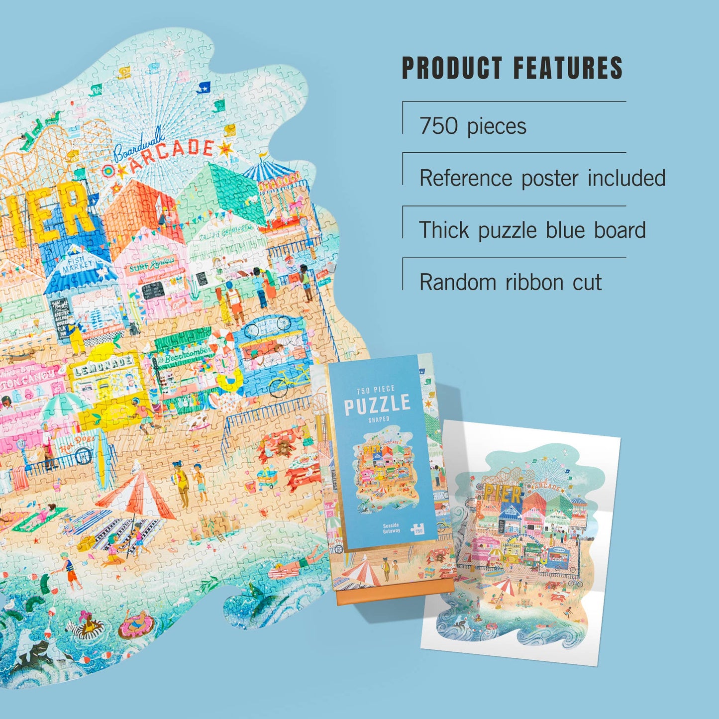 750 PIECE PUZZLE, Seaside Getaway, Firelight