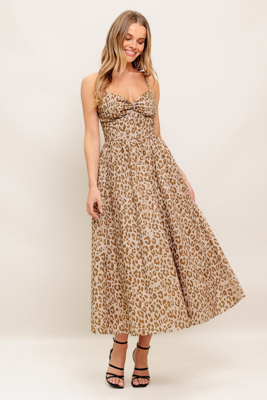 Leopard is a Neutral Midi Maxi