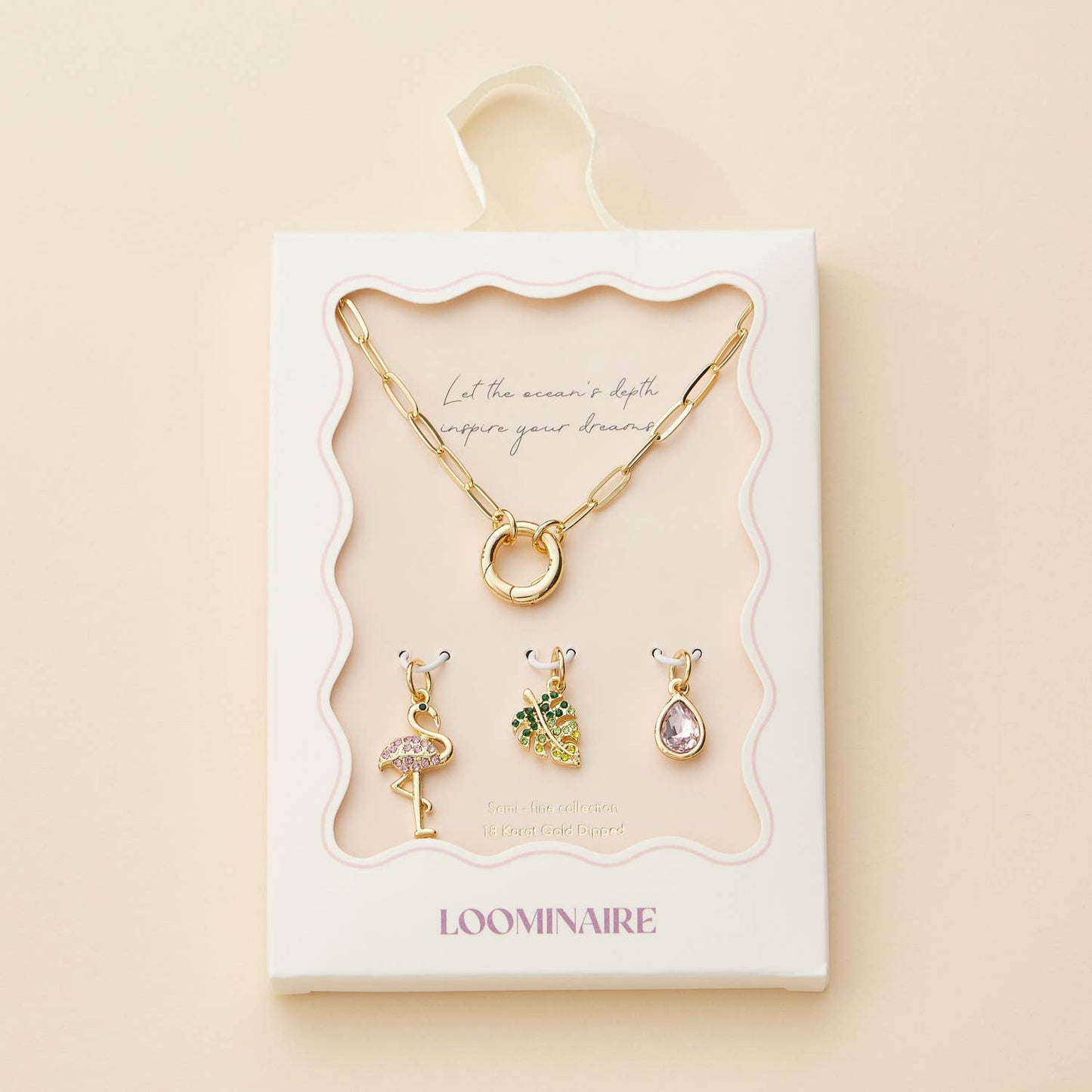 Tropical Vibes Gold Dipped 18K Charm Necklace