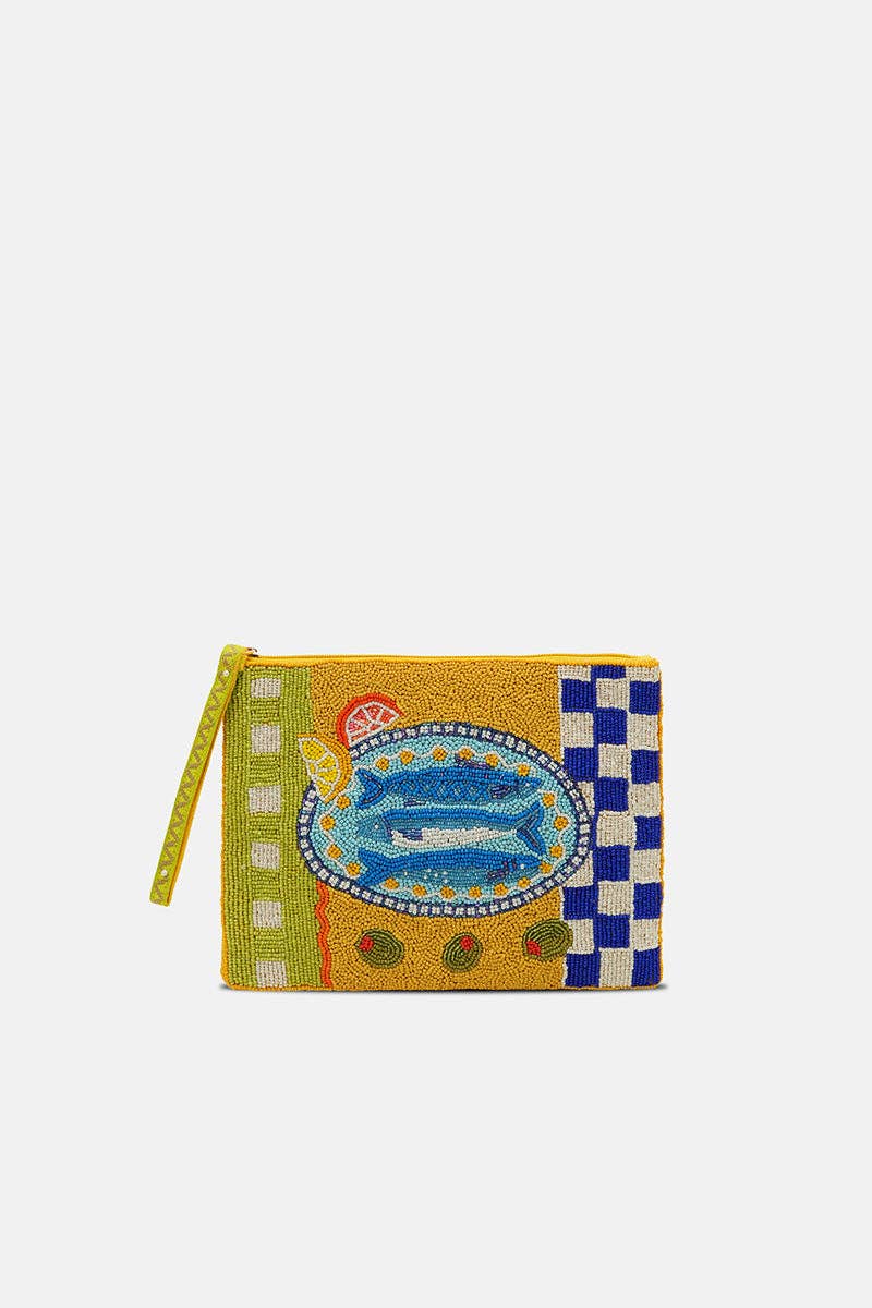 Mediterranean Sardine Wristlet Clutch