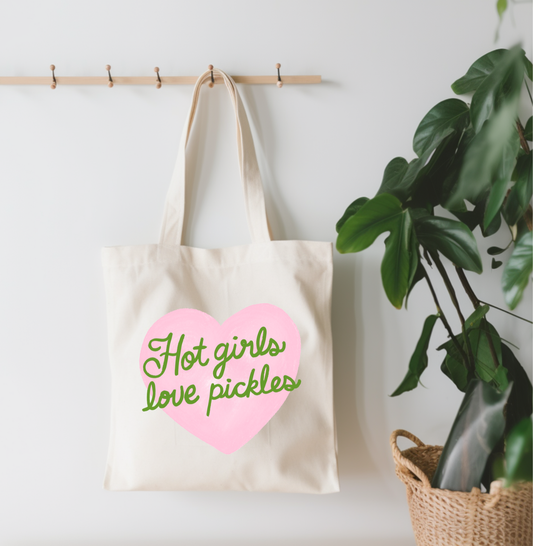 Hot Girls Love Pickles Canvas Tote