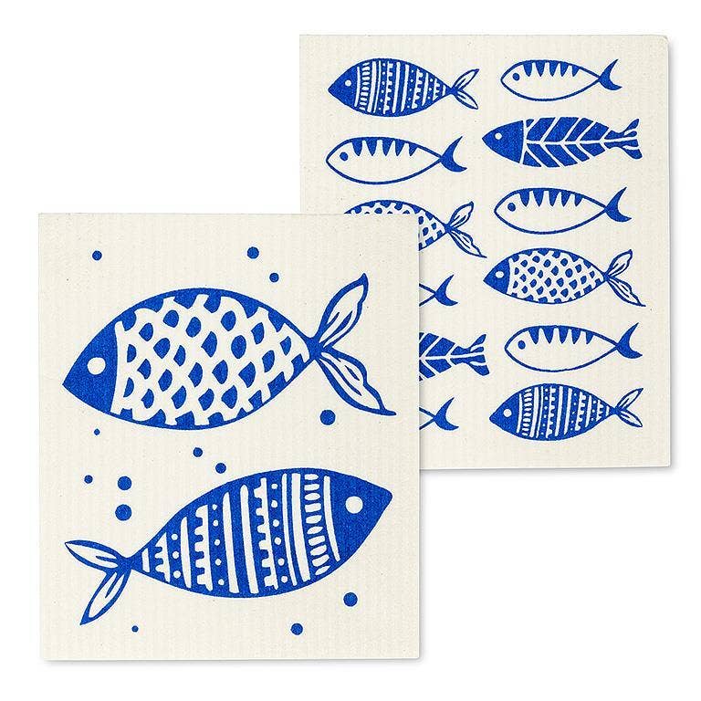 Blue Fish Dishcloths