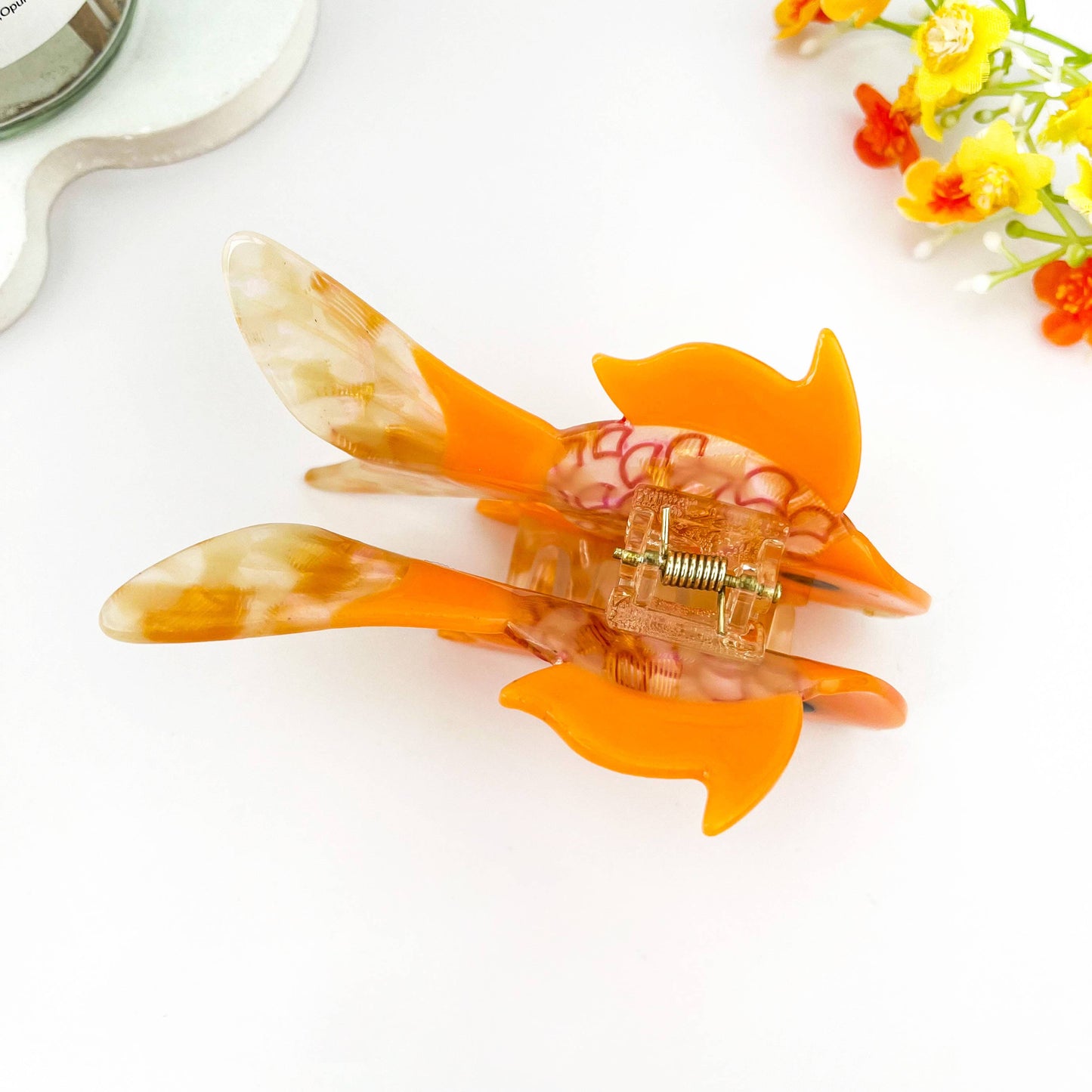 Goldfish Acetate Patchwork Hair Claw Clip
