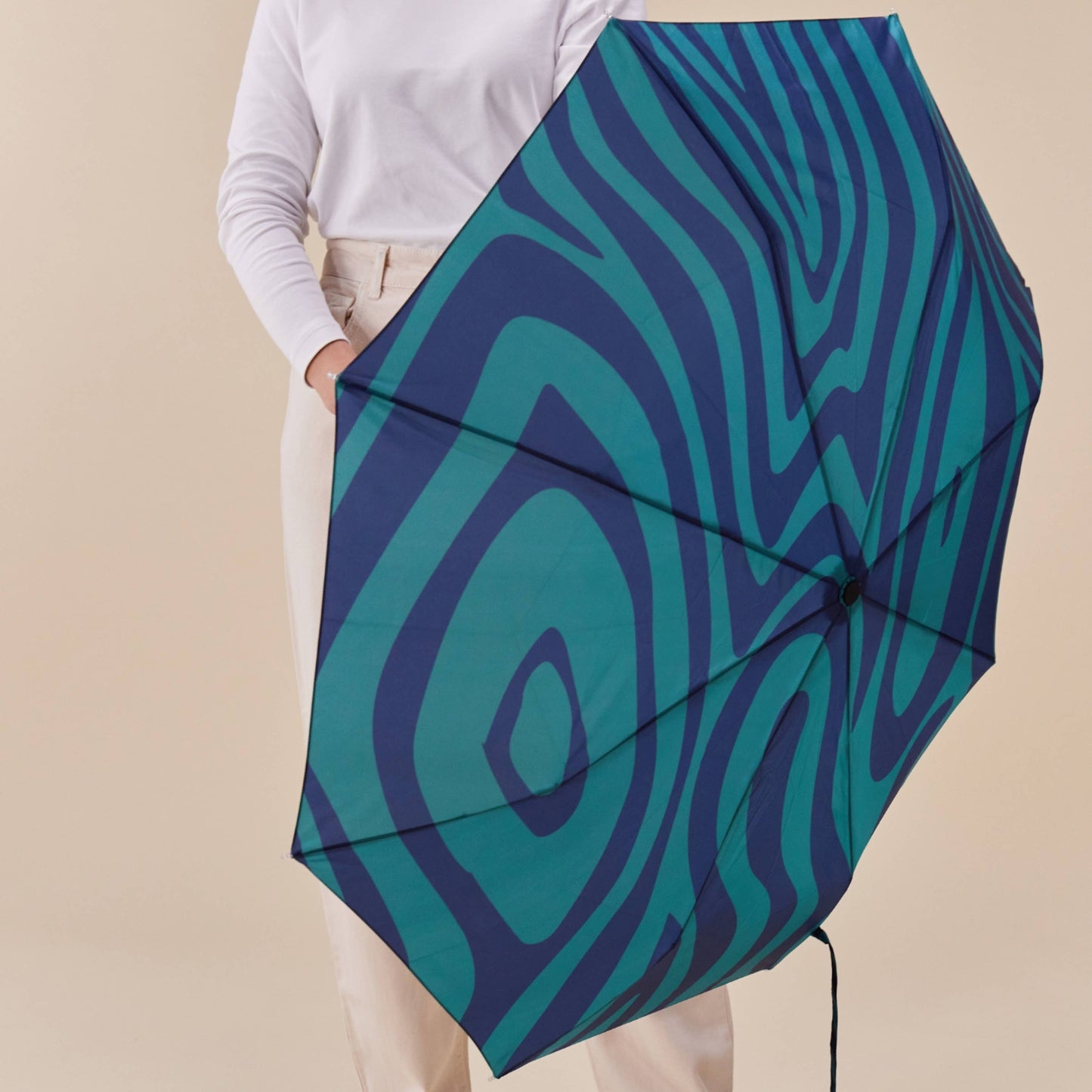 Blue Swirl Duck-Head Umbrella