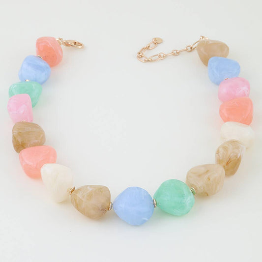Multi Marble Stone Necklace