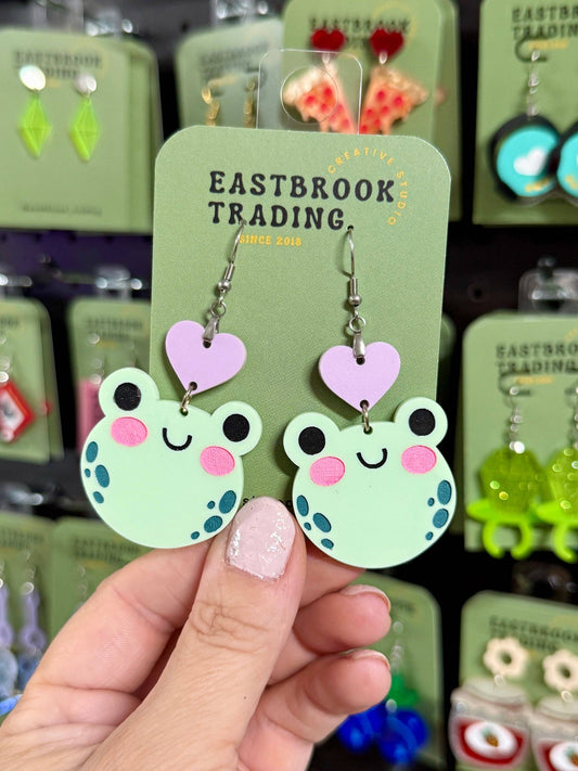For the love of frog earrings