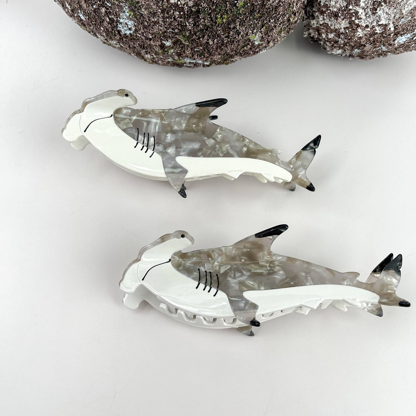 Hammerhead Shark Acetate Hair Claw Clip