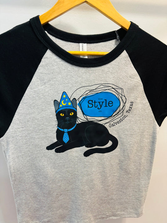 Salem Baseball Style Crop Top Tee