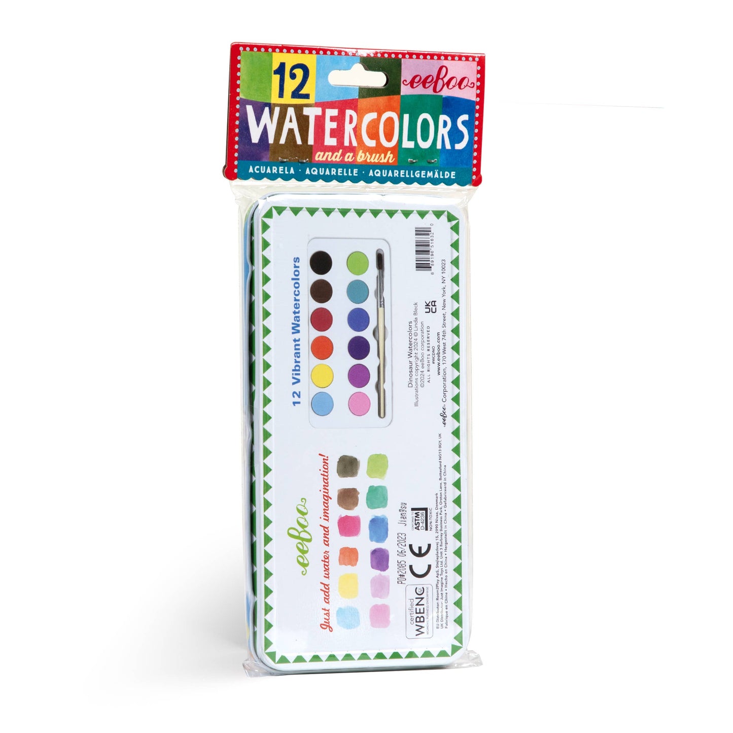 Dinosaur 12 Watercolor Paint Set