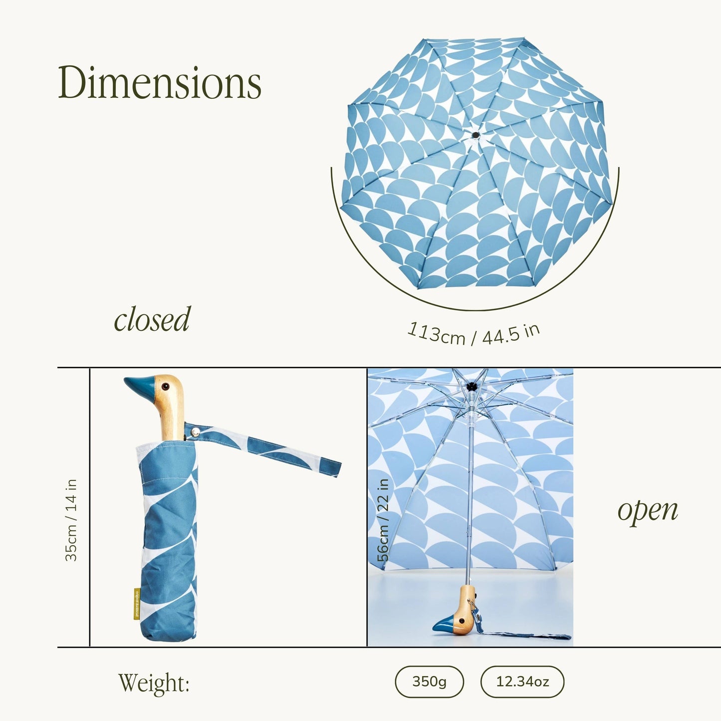 Denim Moon Duck-Head Umbrella