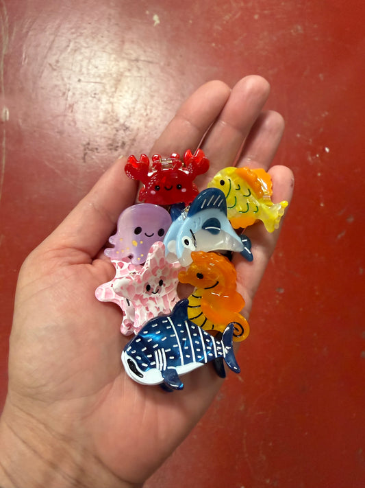 Marine Animal Mini Claw Clip