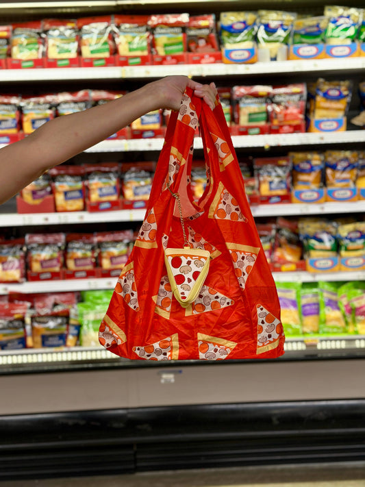 2-in-1 Bag Charm & Reusable Shopper Bag - Pizza Slice