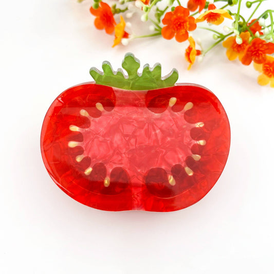 Half Tomato Print Acetate Claw Clip Fresh Summer Style