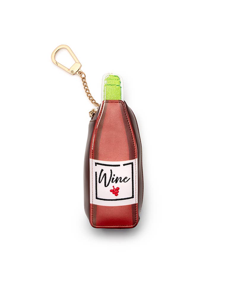 2-in-1 Bag Charm & Reusable Shopper Bag - "Wine" Bottle